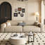 Canapé modulaire en cuir véritable blanc crème-21606220-21606258-21606257