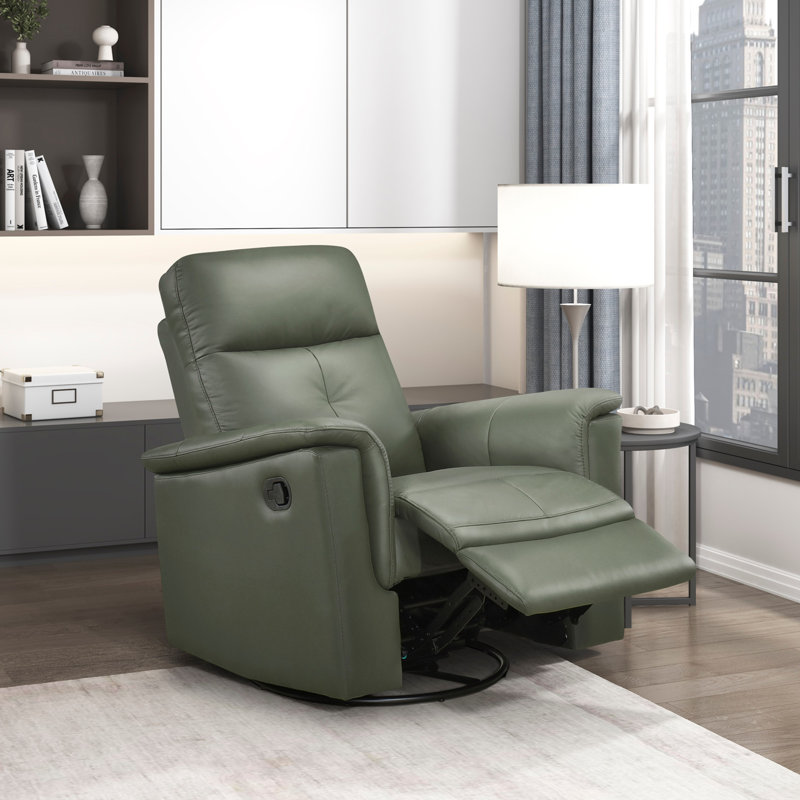 Fauteuil inclinable et pivotant rembourré, Vert