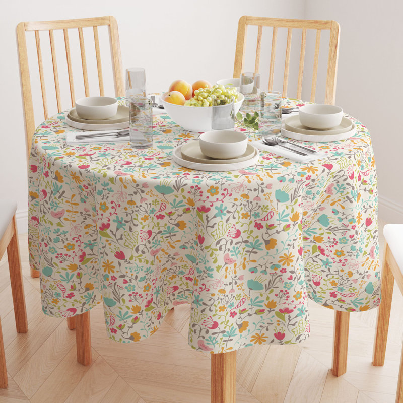 Corey-John Blooming Springs Round Tablecloth, 84" x 84"