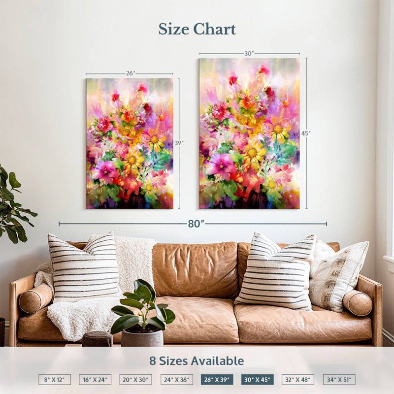 Harnek Flowers, 39" H x 26" W