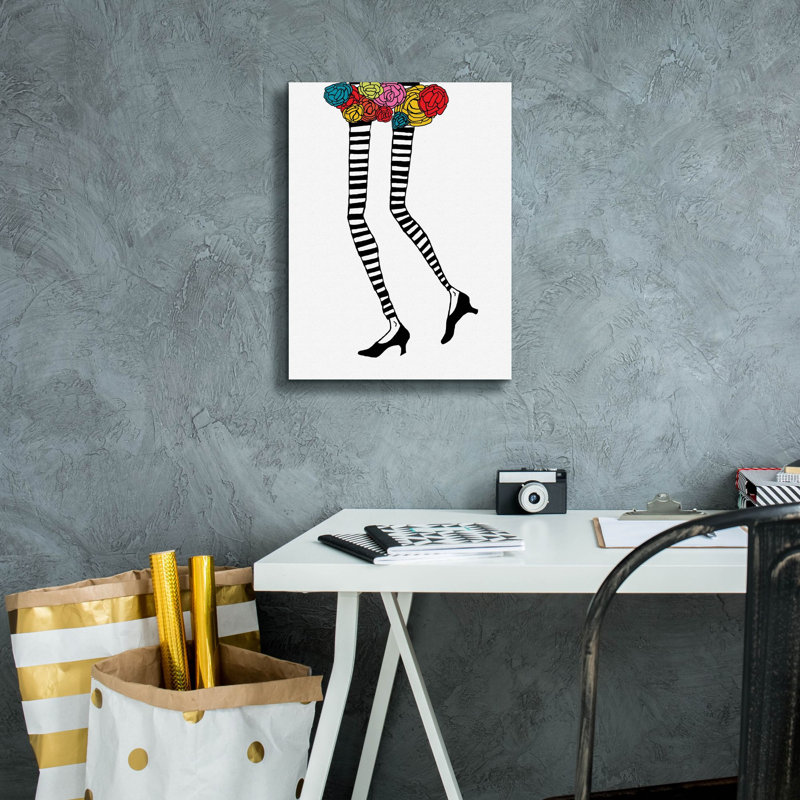 «Skinny Legs 1» par Jan Weiss, art mural sur toile, H 16 po x l 12 po x P 0,75 po