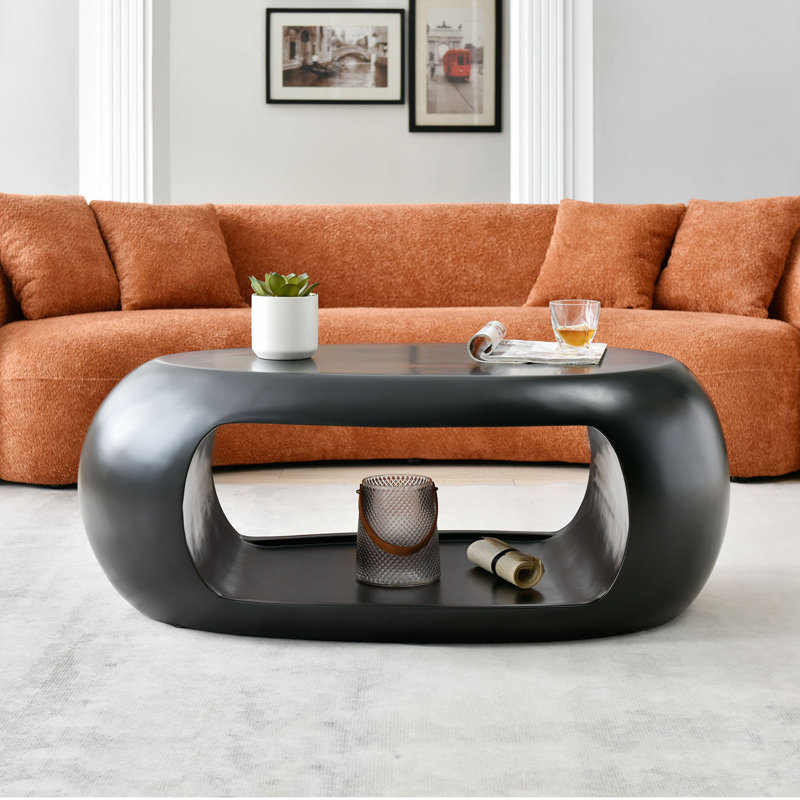 Table basse Cervante, Noir, H 17,32 po x P 17,32 po x l 39,37 po 