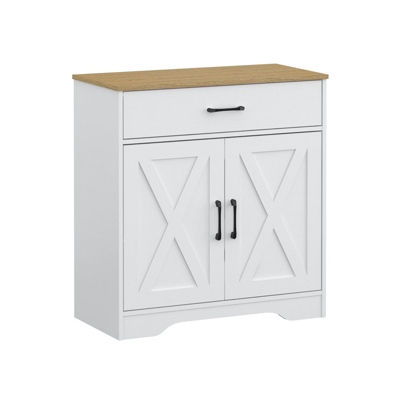 MDF 2 - Door Rectangle Accent Cabinet, White