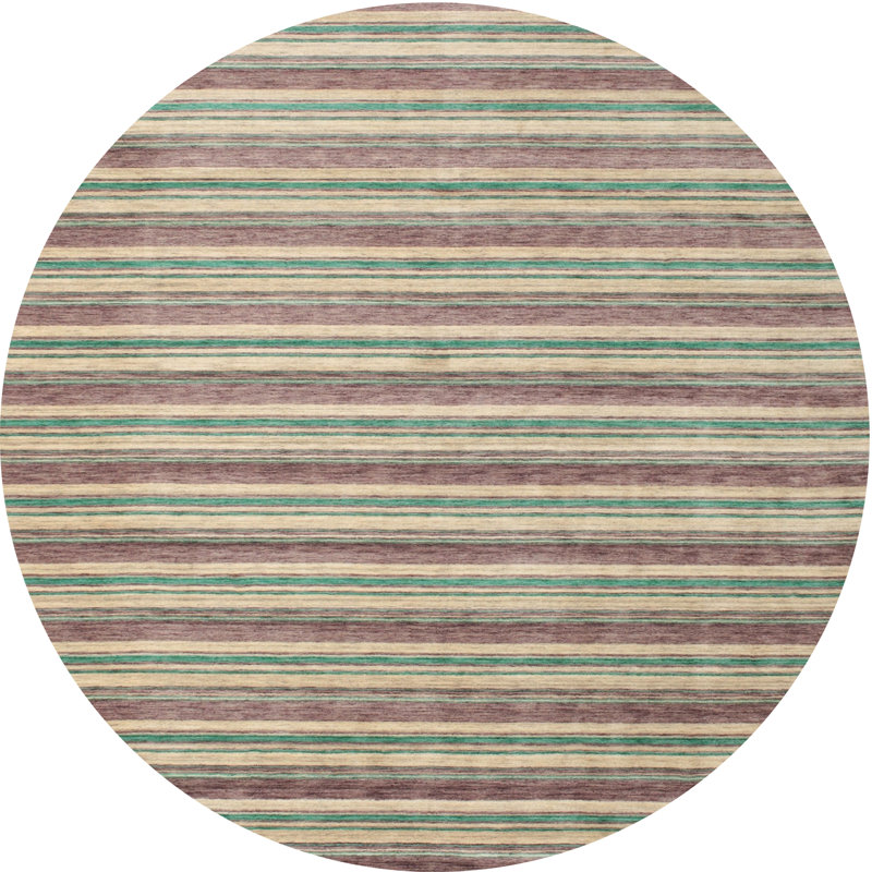 Tapis contemporain gris, Rond 4 pi