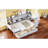 Twin Daybed With 3 Cabinets, 2 Drawers, Adjustable Study Desk And Shelf - Wood For Reliable Performance Gray Storage Bookshelf Ideal Office Or Guest Space-1647242083