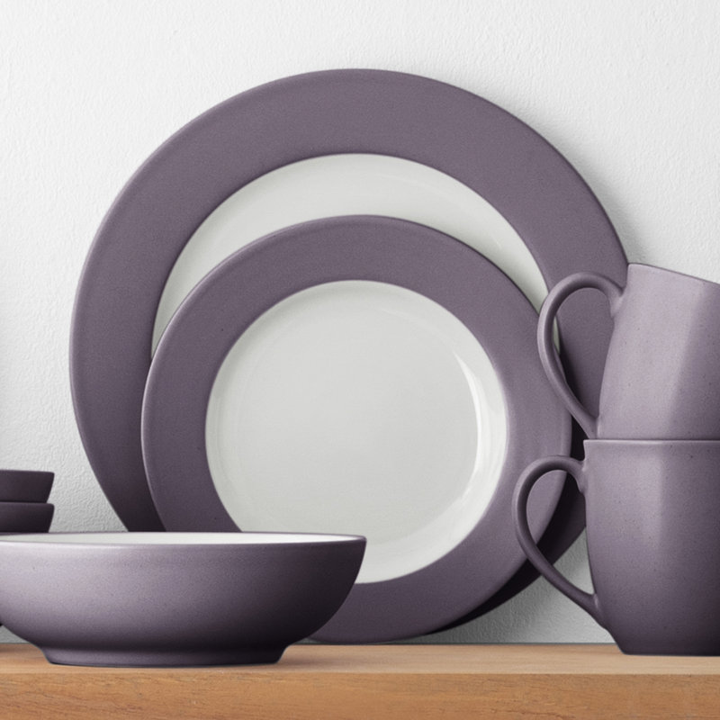 Noritake Colorwave Rim Dinner Plates, 11", Plum