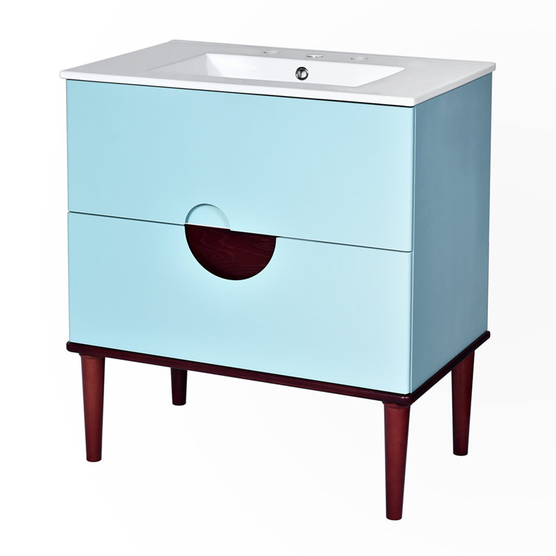 Ensemble de meuble-lavabo avec lavabo en céramique