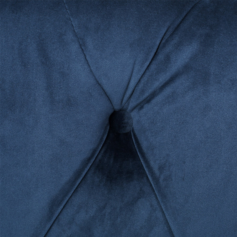 Repose-pieds contemporain avec design capitonné, Marine