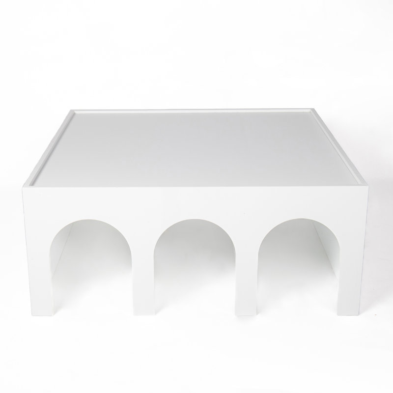 Console Table, Multifunctional 4-Tier Book Shelf & Coffee Table