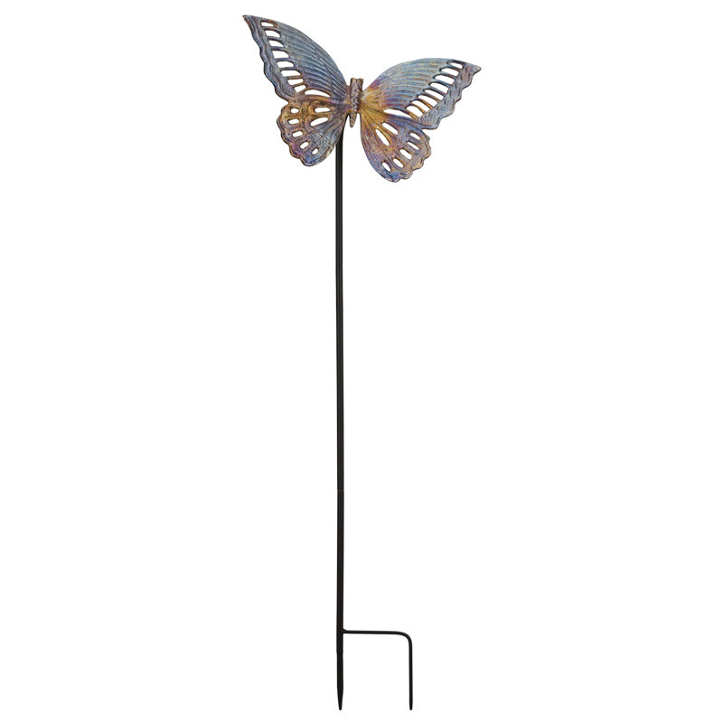 Piquet de jardin en fonte - papillon