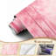 Papier peint auto-adhésif Peel and Stick, aquarelle rose, paysage de forêt, grands arbres, subtile brume, H 69 po x l 96 po pour chambre à coucher-607864237