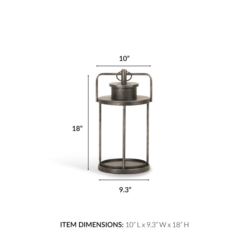 Barlow - Hanging Aluminum Lantern, 18" H x 10" W x 9.25" D
