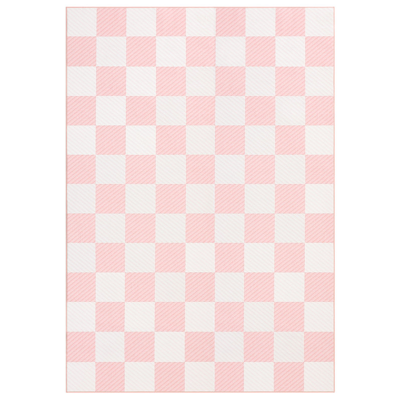 Tapis géométrique moderne lavable à carreaux