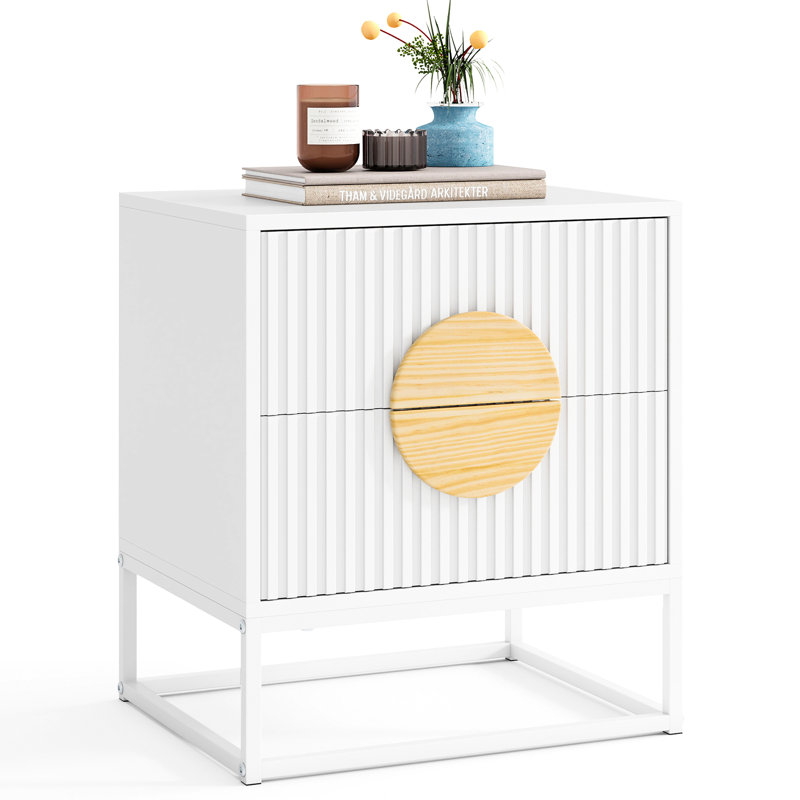 48cm W Manufactured Wood Bedside Table