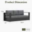204cm Wide Patio Sofa with Cushions-1308720788