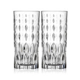 Highball Glass - Drinking Glasses - Set of 2 - Bar Glassware, 13 oz, Made in Europe