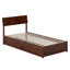 Norla Twin XL Wood Platform Bed with Footboard and Storage Drawers, White-317705660-317705636