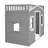 Twin Size House Loft Bed With Ladder-Gray+White Frame-493335886-493335887