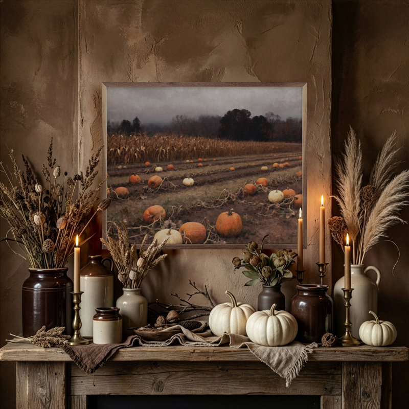 Time For Pumpkin Harvest, 8" H x 10" W