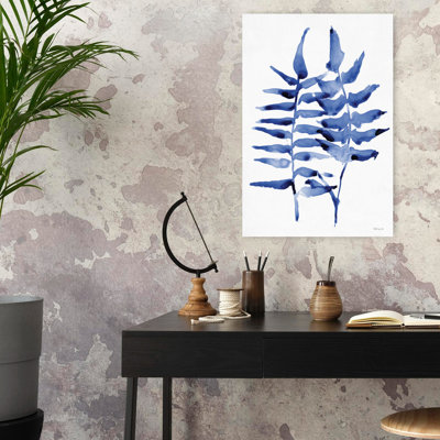 Navy Foliage 1 Abstract Contemporary Landscape Nature Art