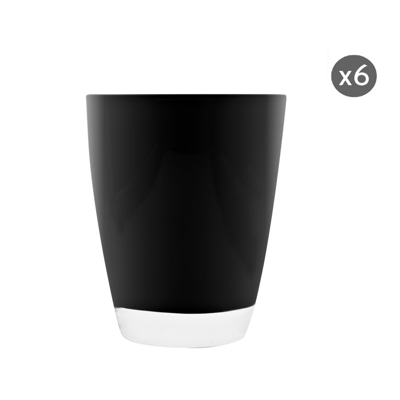300ml Drinking Glass Set, Black
