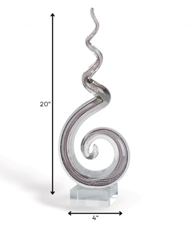 Stripes Centerpiece Sculpture, 20" H x 4" W x 7.5" D