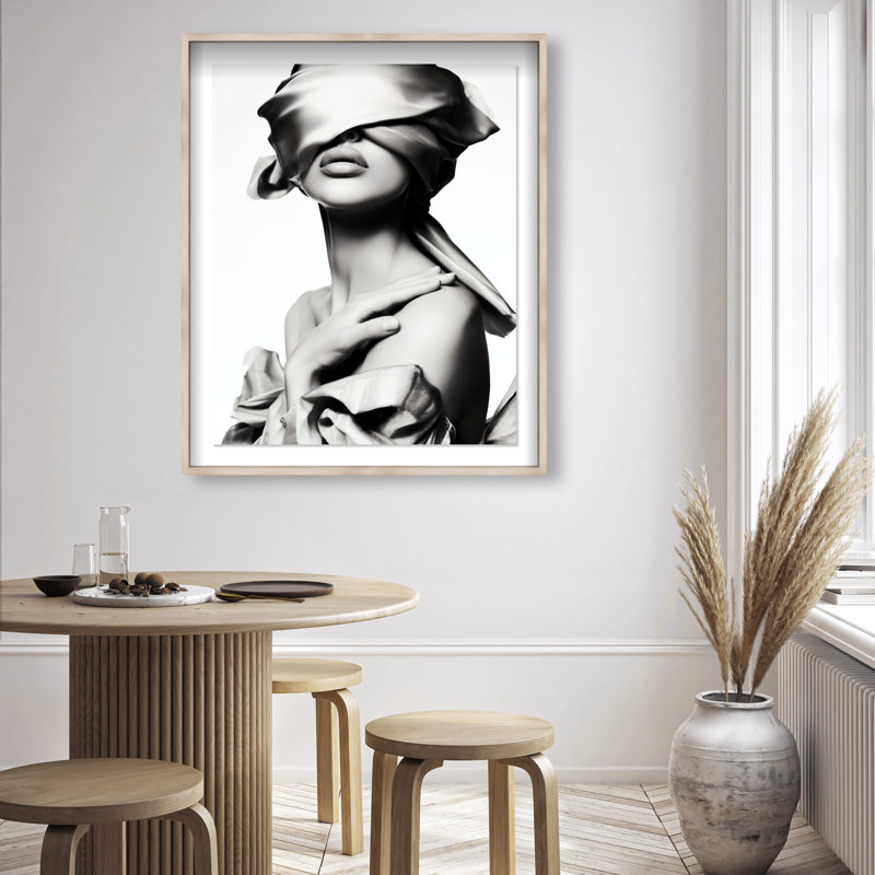 Blinded Grace I Framed Graphic Art, 31.5"H x 25.5"W, Natural Oak Shadowbox