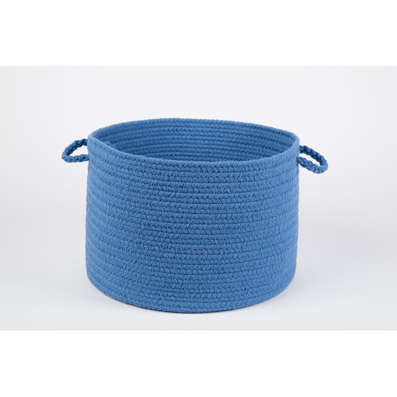 August Grove® Smyth Fabric Decorative Basket, French Blue