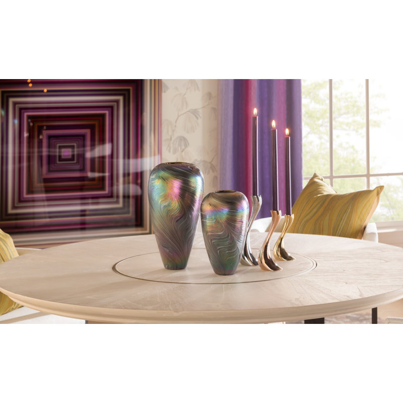 Morgan Mahogany Solid Wood Dining Table, Cerused White/Gold