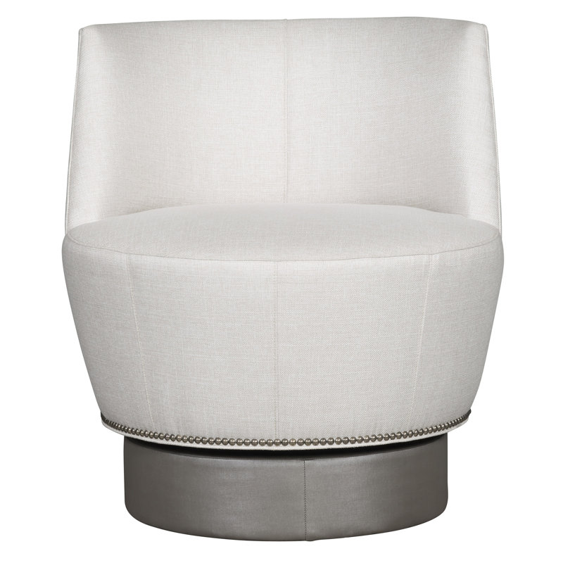 Michael Weiss Tilson Upholstered Swivel Armless, Yes, Casa Blanca, Tuck Linen
