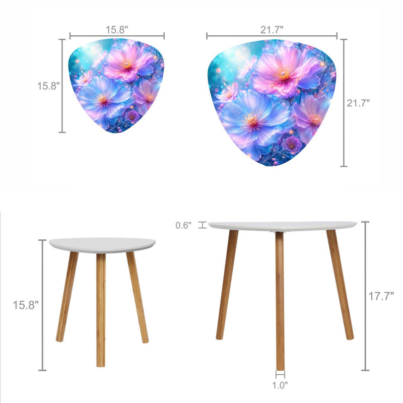 Ensemble de 2 tables basses gigognes Triangle