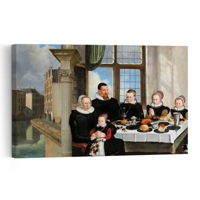 Dutch Family Portrait Classic Traditional Abstract Architecture City Wall Art Print 1 Piece Wrapped Canvas Wall Art
