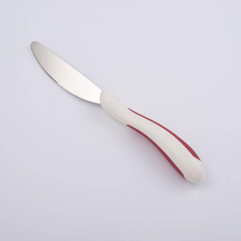 Easy Grip Cutlery, White/Red