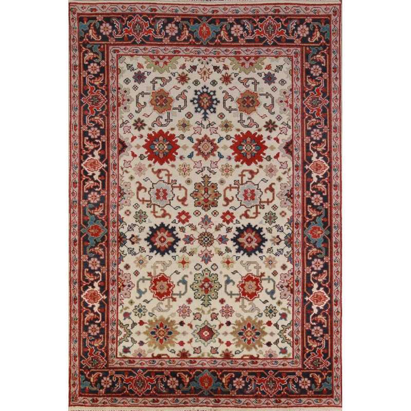 Tapis indien géométrique Oushak 6 x 9