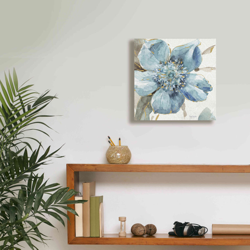 «Indigold VI» par Lisa Audit, art mural sur toile, H 12 po x l 12 po x P 0,75 po