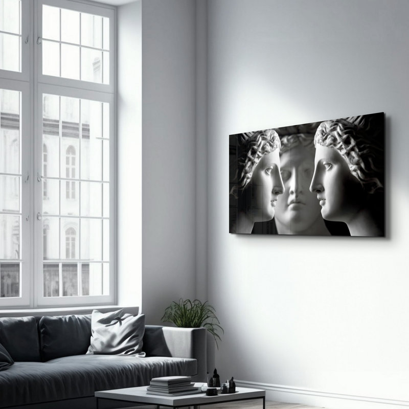Élégante peinture murale en verre trempé de 13,8 po x 21,7 po | 100% verre trempé, épaisseur: 0,16 pouce | Imprimé UV pour des couleurs éclatantes | Parfait pour la décoration intérieure, le salon et les espaces de bureau
