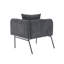 Chaise de loisir rembourrée avec tablette-1909364960