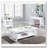 High Glossy White Rectangular End Table