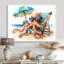 Pieuvre reposant sur une chaise de plage - pieuvre / calmar-178304829-178304817