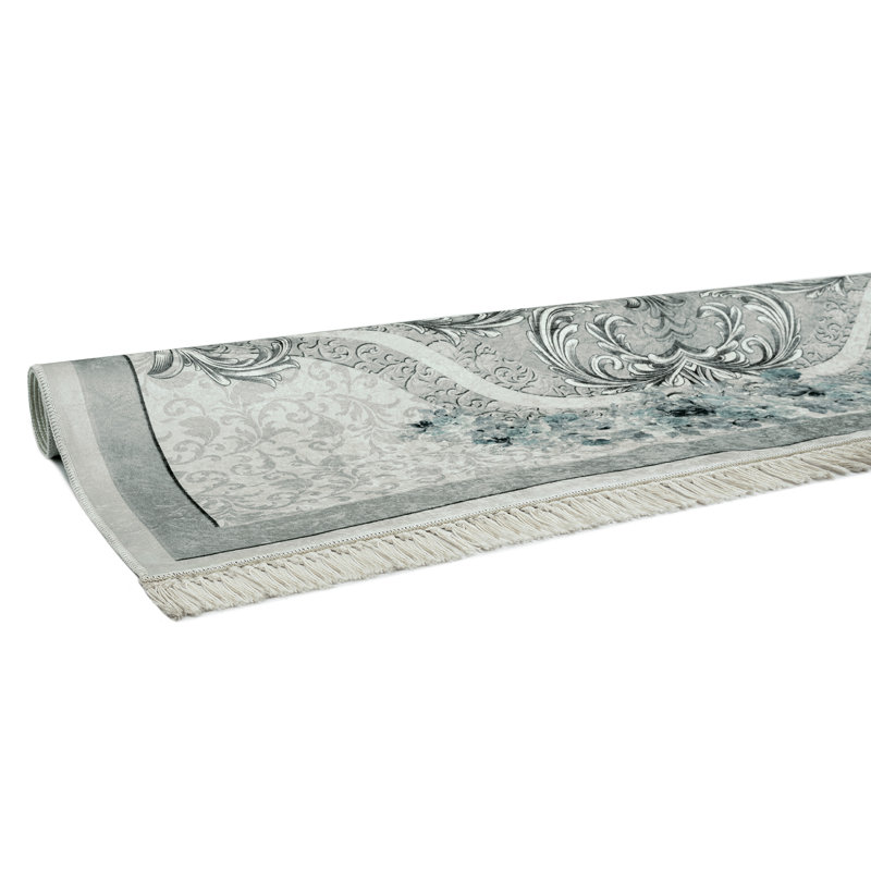 Tylersburg Rug in Grey/Green/Dark Green, Rectangle 80 x 150cm