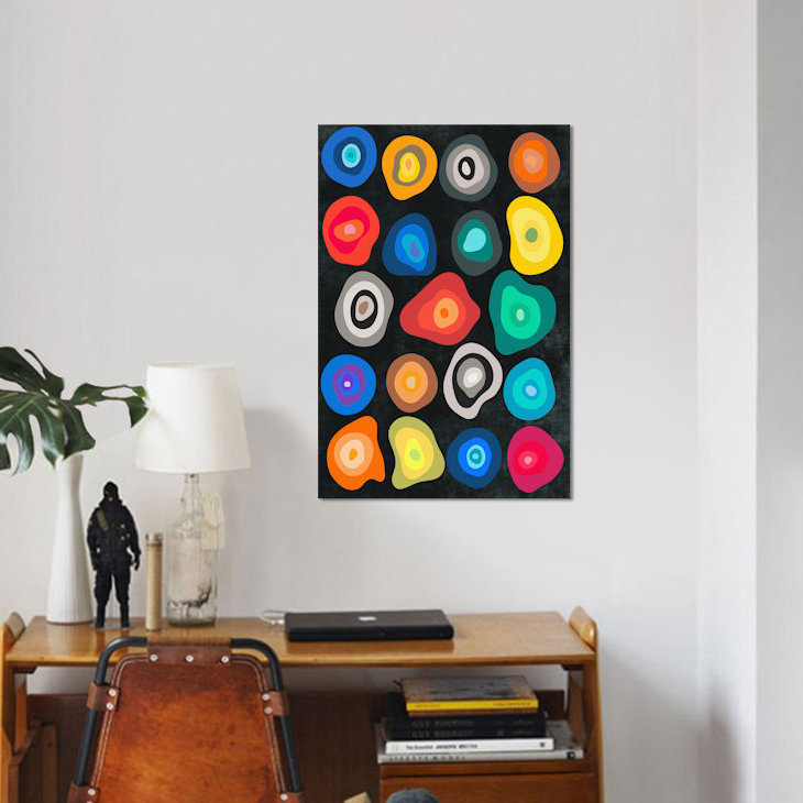 « cells », impression sur toile, H 12 po x l 8 po x P 0,75 po, Toile tendue, Pas de tapis