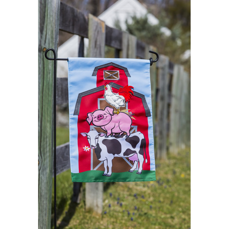 Double Sided 18'' H x 12.5'' W Polyester Animal Garden Flag