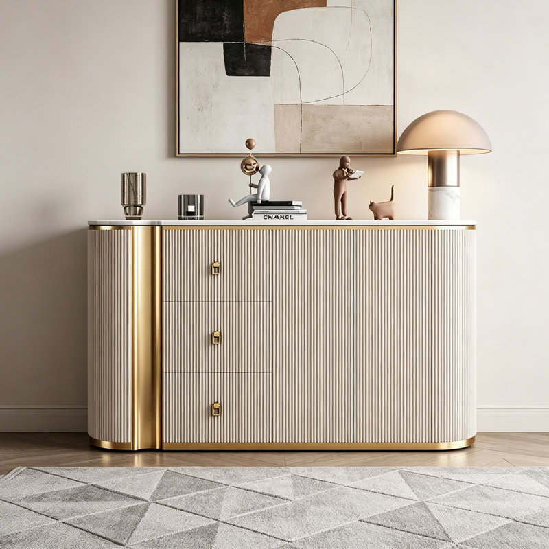 Buffet en pierre frittée, Beige