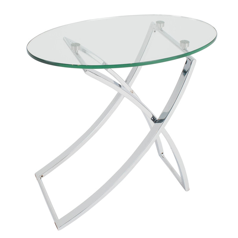 Mcfadden Glass Top End Table