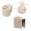 Lavabo de salle de bain mural rond 16 "à surface solide avec support de fixation, lavabo moderne d'aspect marbre-130524301