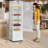 White 9.8 Cu.ft Commercial Upright Display Refrigerator, Four-Sided Double-Glazed Glass with LED Lighting for Bakery or Café