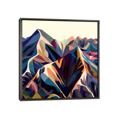 Montagnes, reproduction d'art murale sur toile encadrée