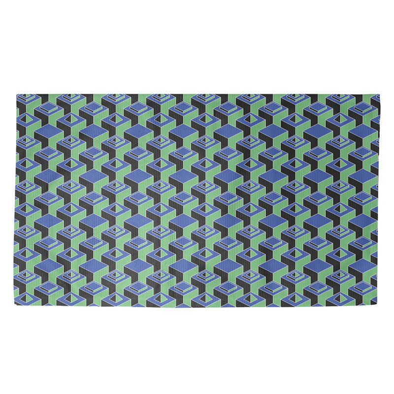 Jordao Geometric Indoor Rug, Rectangle 5' x 7'