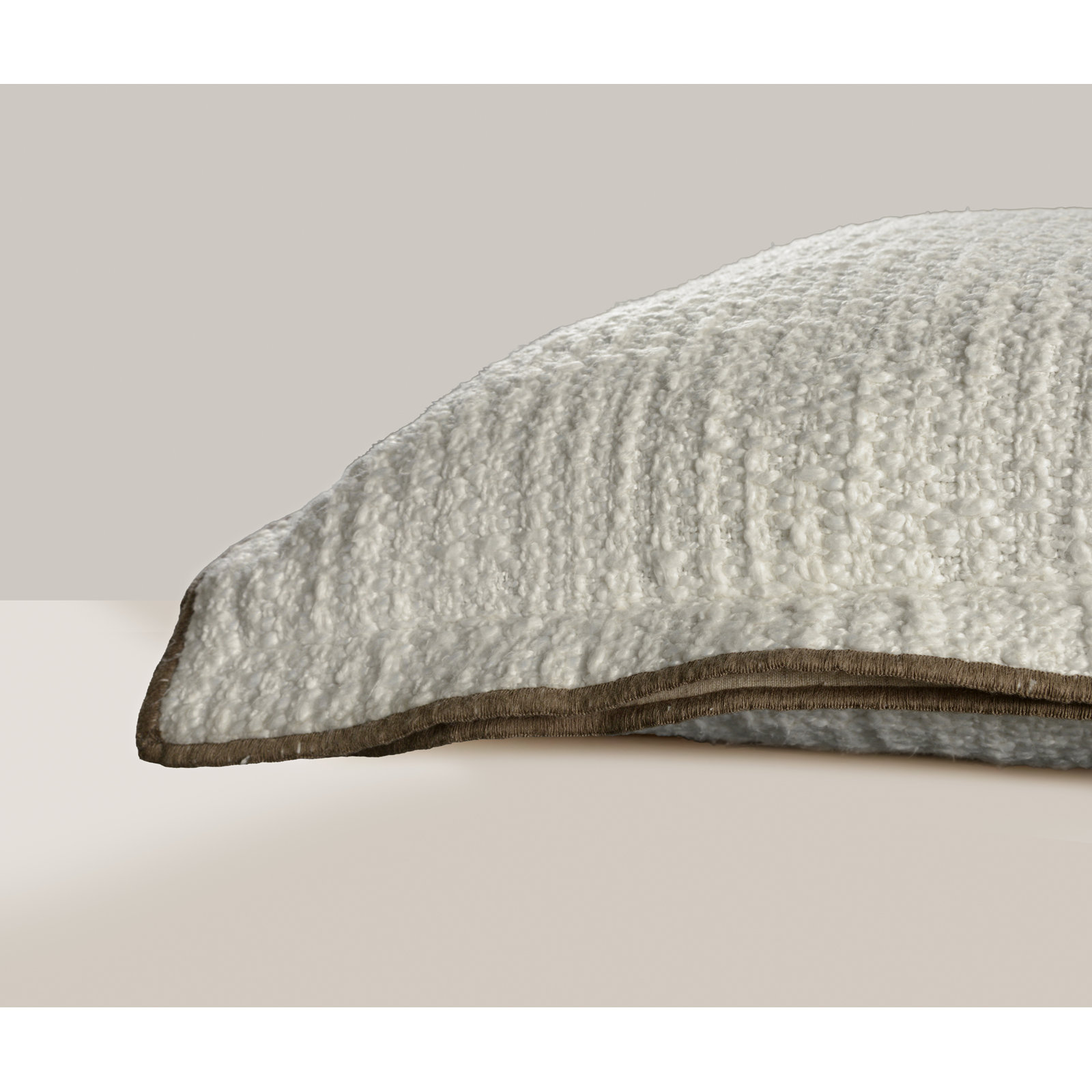 Cotton/Polyester Throw Pillow, Down Alternative, Ivory