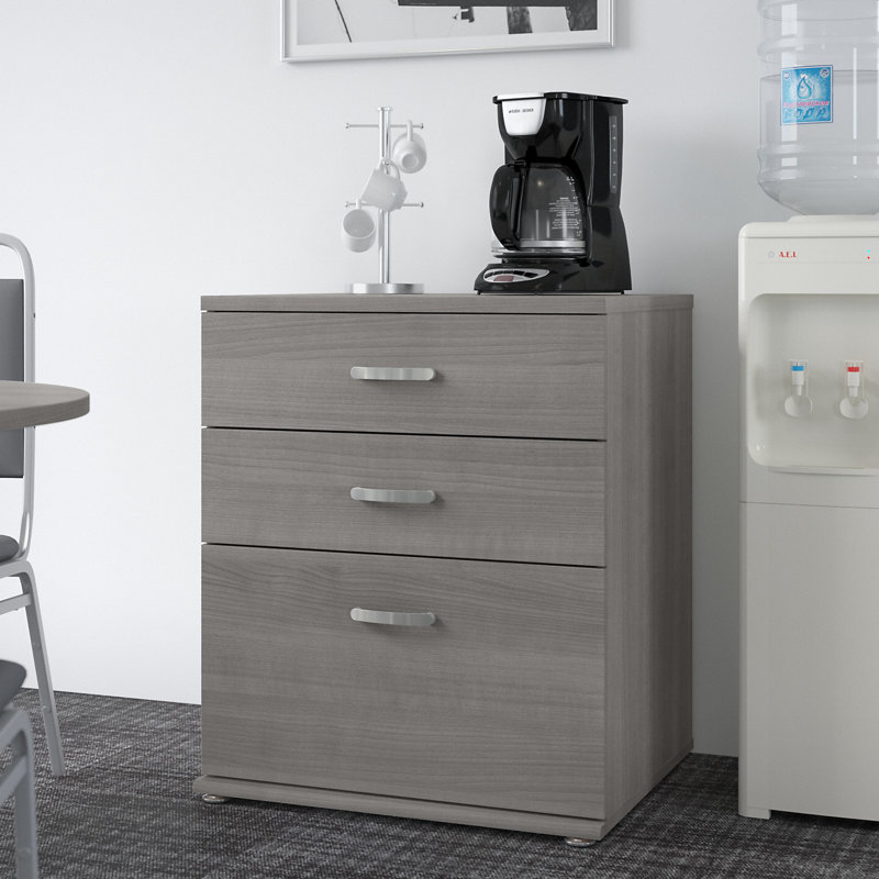 Universal Storage 28.35'' Wide 3 - Drawer Storage Cabinet, Platinum Gray